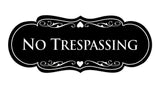 Signs ByLITA Designer No trespassing Sign