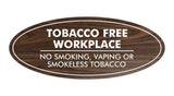 Signs ByLITA Oval Tobacco Free Workplace No Smoking Sign