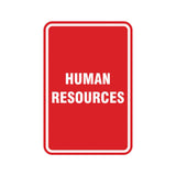 Portrait Round Human Resources Sign