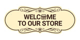 Designer Welcome to Our Store Wall or Door Sign