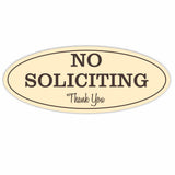 Oval No Soliciting Sign