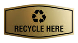Fancy Recycle Here Wall or Door Sign