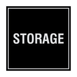 Black / Silver Signs ByLITA Square Storage Sign