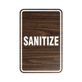 Portrait Round Sanitize Sign