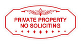 Victorian Private Property No Soliciting Sign