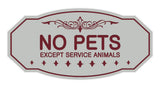Victorian No Pets Except Service Animals Sign