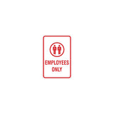 Signs ByLITA Portrait Round Employees Only Sign