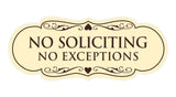Signs ByLITA Designer No Soliciting No Exceptions Sign