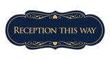 Signs ByLITA Designer Reception This Way Sign