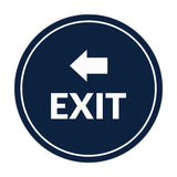 Signs ByLITA Circle Exit-Left Sign