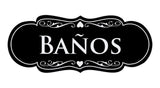Signs ByLITA Designer Spanish Baños Sign