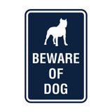 Portrait Round Beware Of Dog Sign