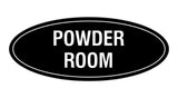 Oval Powder Room Sign