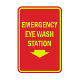 Portrait Round Emergency Eye Wash Station Sign