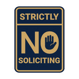 Portrait Round Strictly No Soliciting Wall or Door Sign