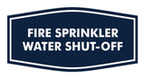 Signs ByLITA Fancy Fire Sprinkler Water Shut-Off Sign with Adhesive Tape, Mounts On Any Surface, Weather Resistant, Indoor/Outdoor Use