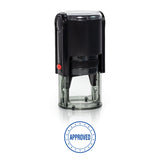 Round Approved Self Inking Rubber Stamp Size 1-1/4"