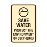 Portrait Round Save Water Protect The Environment For Our Children