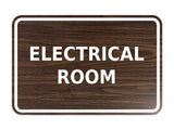 Signs ByLITA Classic Framed Electrical Room