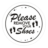 PLEASE REMOVE SHOES Circle Wall Door Sign