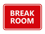 Signs ByLITA Classic Framed Break Room Sign
