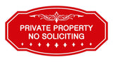 Victorian Private Property No Soliciting Sign