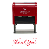 THANK YOU w/ Stars Self Inking Rubber Stamp