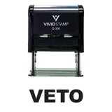 Black VETO Self Inking Rubber Stamp