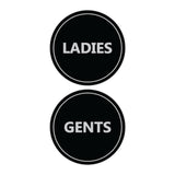 Signs ByLITA Circle Ladies and Gents Sign Set