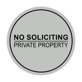 Signs ByLITA Circle No Soliciting Private Property Sign