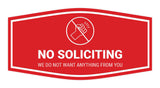 Fancy No Soliciting We Do Not Want Anything From You Wall or Door Sign