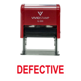 DEFECTIVE Self Inking Rubber Stamp