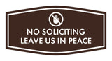Fancy No Soliciting Leave Us In Peace Wall or Door Sign