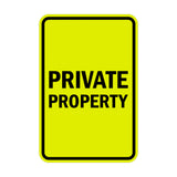 Portrait Round Private Property Sign