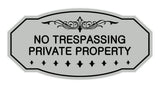 Victorian No Trespassing Private Property Sign