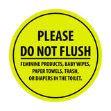 Signs ByLITA Circle Please Do Not Flush Etiquette Sign