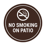 Signs ByLITA Circle No Smoking on Patio Sign