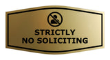 Fancy Strictly No Soliciting Wall or Door Sign