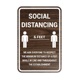 Portrait Round Social Distancing Sign