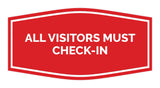 Signs ByLITA Fancy All Visitors Must Check-in Sign