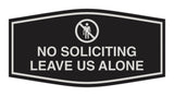 Fancy No Soliciting Leave Us Alone Wall or Door Sign