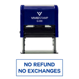 No Refunds No Exchanges Self Inking Rubber Stamp