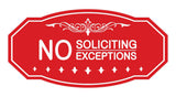 Victorian No Soliciting No Exceptions Sign