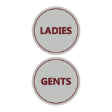 Signs ByLITA Circle Ladies and Gents Sign Set
