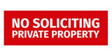 Signs ByLITA Basic No Soliciting Private Property Sign