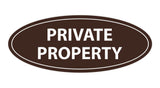 Oval Private Property Sign