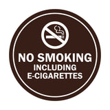Signs ByLITA Circle No Smoking Including E-Cigarettes Sign