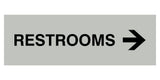Signs ByLITA Basic Restrooms Right Arrow Directional Sign