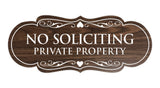 Signs ByLITA Designer No Soliciting Private Property Sign