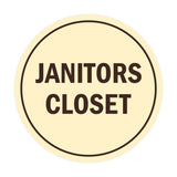 Signs ByLITA Circle Janitors Closet Sign